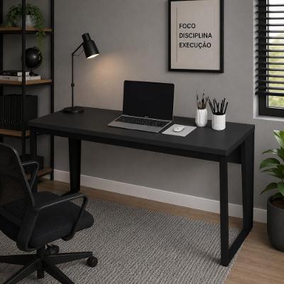 Escrivaninha Industrial F5 135CM MDP Preto F5 Office