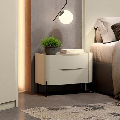 Mesa de Cabeceira Mesa de Cabeceira 67cm 2 Gavetas 100% MDF Luna com Preto Casa Lar Shop