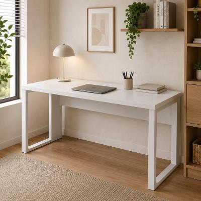 Mesa Escrivaninha Industrial sem Gavetas 190CM Branco F5 Office
