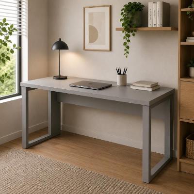 Mesa Escrivaninha Industrial 190CM Pés Metal Cinza F5 Office
