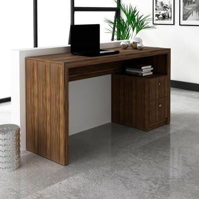 Escrivaninha Mesa para Escritório ME4130 2 Gavetas Nogal Tecno Mobili