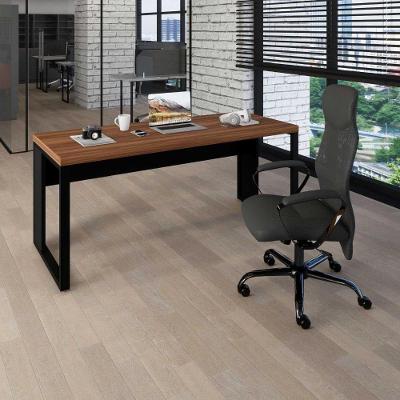 Escrivaninha Industrial F5 Office MDP 170CM Nogal com Preto