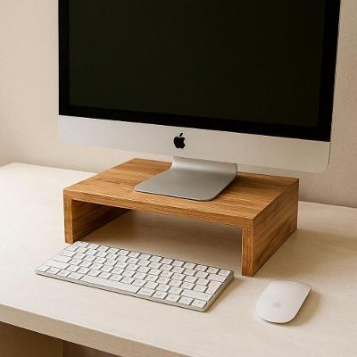 Suporte para Monitor de Mesa Escritório 30CM MDF Marrom F5 Office