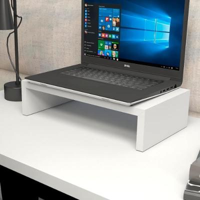 Suporte para Notebook Monitor Mesa MDF 40CM Branco F5 Office
