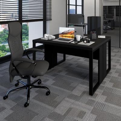 Plataforma de Trabalho para 2 Pessoas MDF MDP 120CM Preto F5 Office
