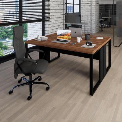 Plataforma de Trabalho para 2 Pessoas 150CM Nogal com Preto F5 Office