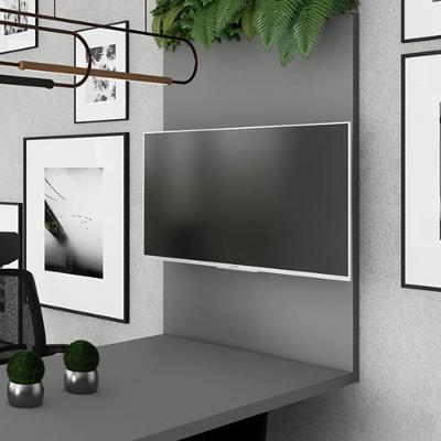 Painel para TV F5 Office F5 MDP 90CM Cinza Sagrado para Sala de Reunião