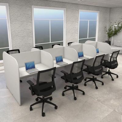 Plataforma de Trabalho para 8 Pessoas F5 Office g sem Gavetas Cinza