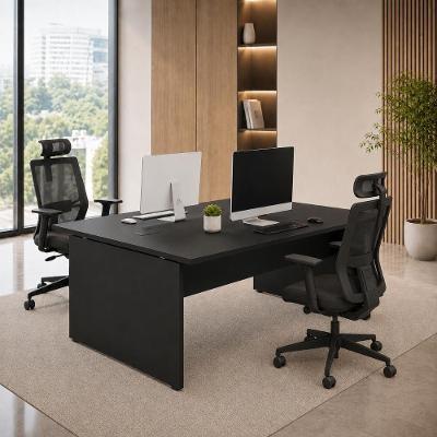 Plataforma de Trabalho para Escritório Office MDF MDP 150CM Preto F5 Office