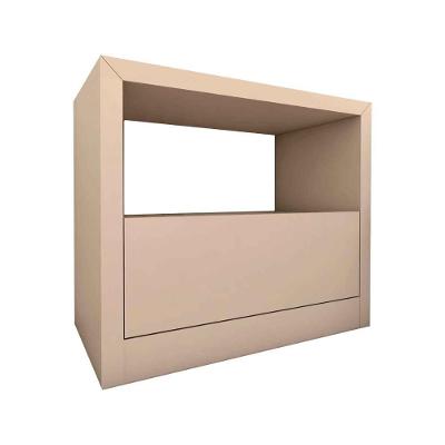 Mesa de Cabeceira com 1 Gaveta MDF Contemporâneo Titânio Casa Lar Shop 67CM