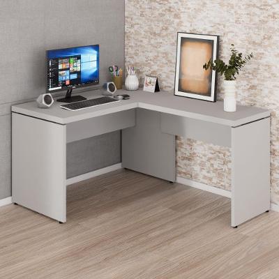 Mesa em l Escrivaninha para Escritório MDP 120CM Cinza F5 Office