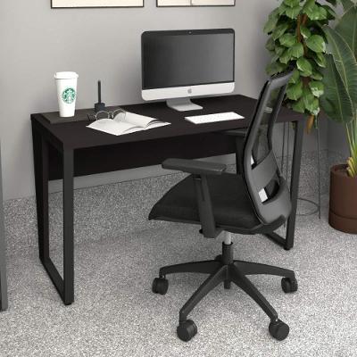 Escrivaninha Industrial Linha Corporativa Alto Padrão MDF-MDP 120CM Preto F5 Office