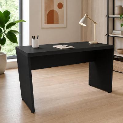 Escrivaninha Home Office Pés Painel MDF-MDP 150CM Preto F5 Office