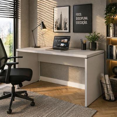 Escrivaninha Escritorio 150CM X 70CM Pe Painel MDF-MDP Cinza F5 Office