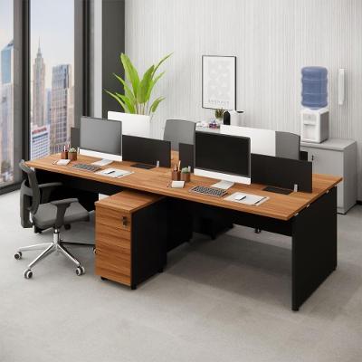 Plataforma de Trabalho para Escritório Linha Corporativa Alto Padrão 6 Gavetas MDP 270CM Nogal