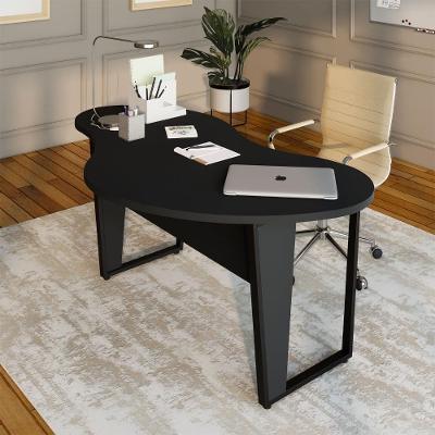 Mesa para Escritório Linear Mesa Orgânica MDP 173CM Preto F5 Office