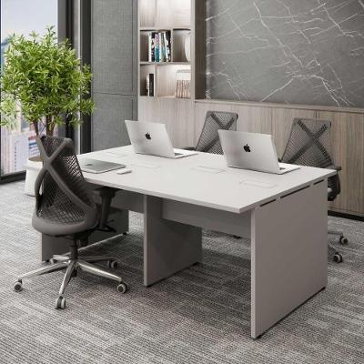 Plataforma de Trabalho 4 Lugares Pé Painel F5 180CM Cinza F5 Office