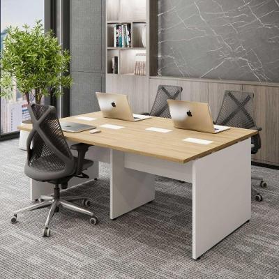 Plataforma de Trabalho 4 Lugares Pé Painel F5 Macadâmia com Branco F5 Office