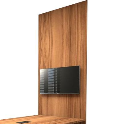 Painel para TV Sala de Reunião MDF 90CM Nogal F5 Office