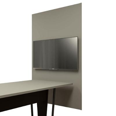 Painel de TV para Sala de Reuniao MDF 110CM Cinza Sagrado F5 Office