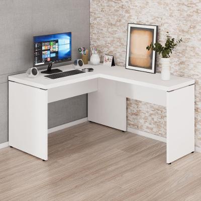 Mesa em l Escrivaninha para Escritório MDP 120CM Branco F5 Office