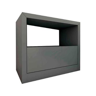 Mesa de Cabeceira CS 1 Gaveta MDF Contemporâneo Cinza Sagrado Casa Lar Shop
