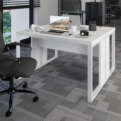 Plataforma de Trabalho 120CM X 120CM para 2 Pessoas Branco F5 Office