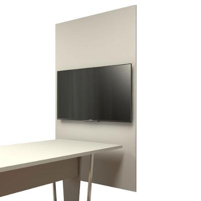 Painel para TV Sala de Reunião MDF 110CM Cinza F5 Office