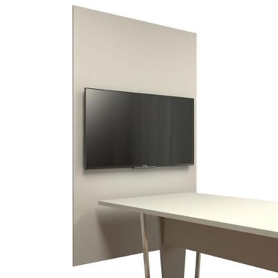 Painel para TV Sala de Reunião MDF 120CM Cinza Indicado para TV de Até 50 Polegadas