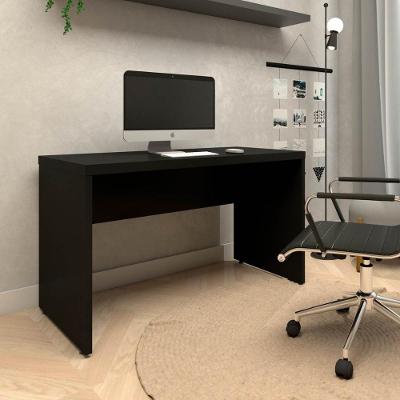 Mesa para Escritório Estudos Pés Painel Alto Padrão MDP 120CM Preto F5 Office