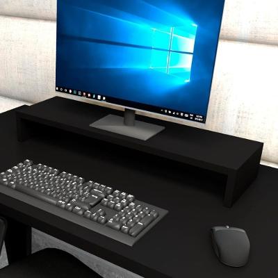 Suporte para Monitor MDF Mesa Escritório 70CM Preto F5 Office