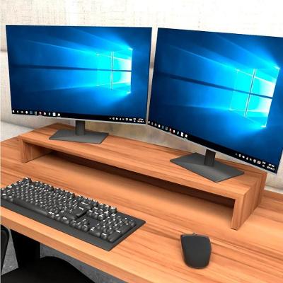 Suporte para Monitor F5 Mdf Mesa Escritório 80CM Nogal Marrom F5 Office