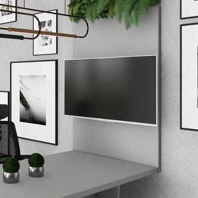 Painel para TV F5 Office F5 sem Porta sem Gavetas MDP 90CM Cinza 90CM