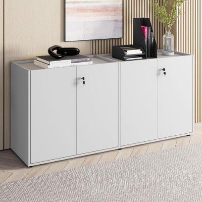 Armário Baixo Duplo 4 Portas MDP 158,5CM Cinza F5 Office