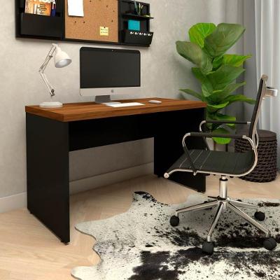Mesa para Escritório Mesa Estudos e Escritório 120cm Pés Painel Alto Padrão MDP 120CM Nogal