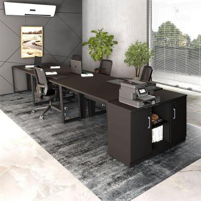 Plataforma de Trabalho com Armario 2 Portas MDP 405CM Preto F5 Office