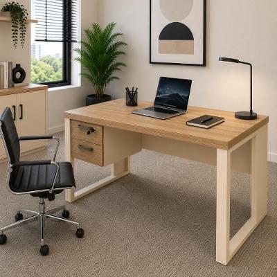 Escrivaninha com Gaveteiro Suspenso Linha Corporativa Alto Padrão Industrial 2 Gavetas 120CM