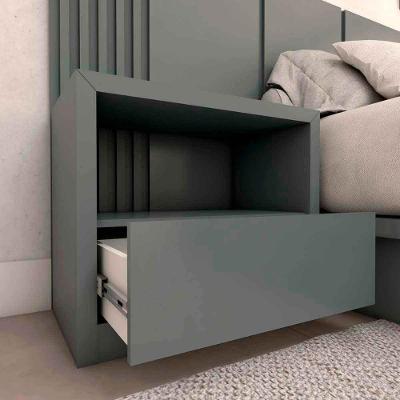 Mesa de Cabeceira Personalizada 1 Gaveta 100% MDF Contemporâneo Nogueira Cadiz Casa Lar Shop