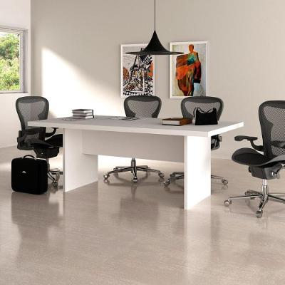 Mesa para Escritório Office Reuniões Multiuso 200CM MDP Branco Tecno Mobili