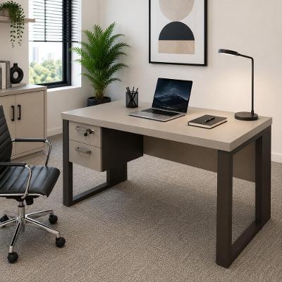 Escrivaninha com Gaveteiro Suspenso Linha Corporativa Alto Padrão Industrial 2 Gavetas MDP 120CM
