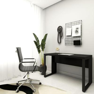 Escrivaninha Industrial Escrivaninha Moderno MDP 120CM Preto F5 Office