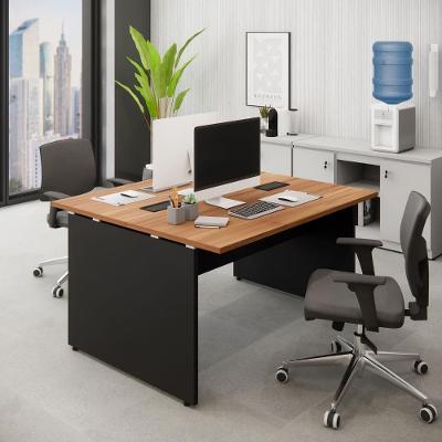Plataforma de Trabalho para Escritório 135CM Nogal com Preto F5 Office