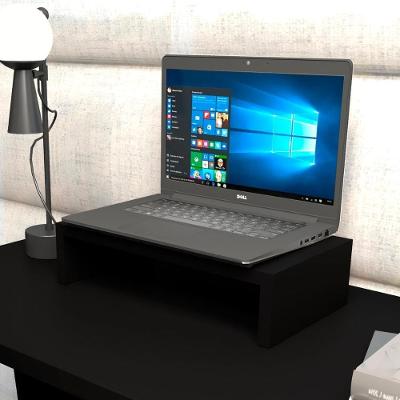 Suporte para Notebook F5 Office F5 em MDF 15mm Acabamento BP Melaminico Preto