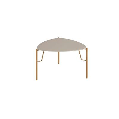 Mesa Lateral Bend Triangular MDF Metal 54CM Grigio com Dourado