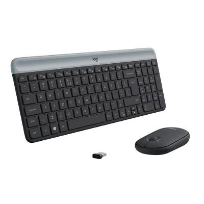 Kit Teclado e Mouse sem Fio MK470 Slim Combo Perfil Ultrafino Silencioso Logitech