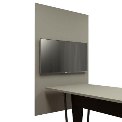 Painel de TV MDF 120CM Cinza Sagrado F5 Office para TV Até 50 Polegadas