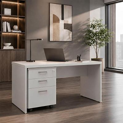 Escrivaninha com Gaveteiro 3 Gavetas MDP 150CM Cinza Claro F5 Office