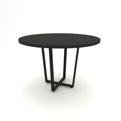 Mesa de Reunião Redonda F5 Industrial MDP 110CM Preto F5 Office