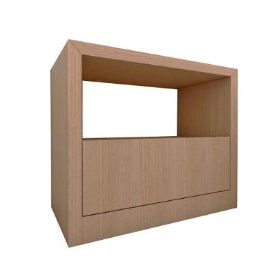 Mesa de Cabeceira 67cm 1 Gaveta e Nicho MDF Carvalho Malva Casa Lar Shop