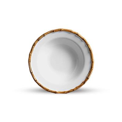 Jogo 8 Pratos Fundo Bambu Flat Borda Grossa Scalla 22cm
